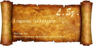Lugosy Szixtusz névjegykártya